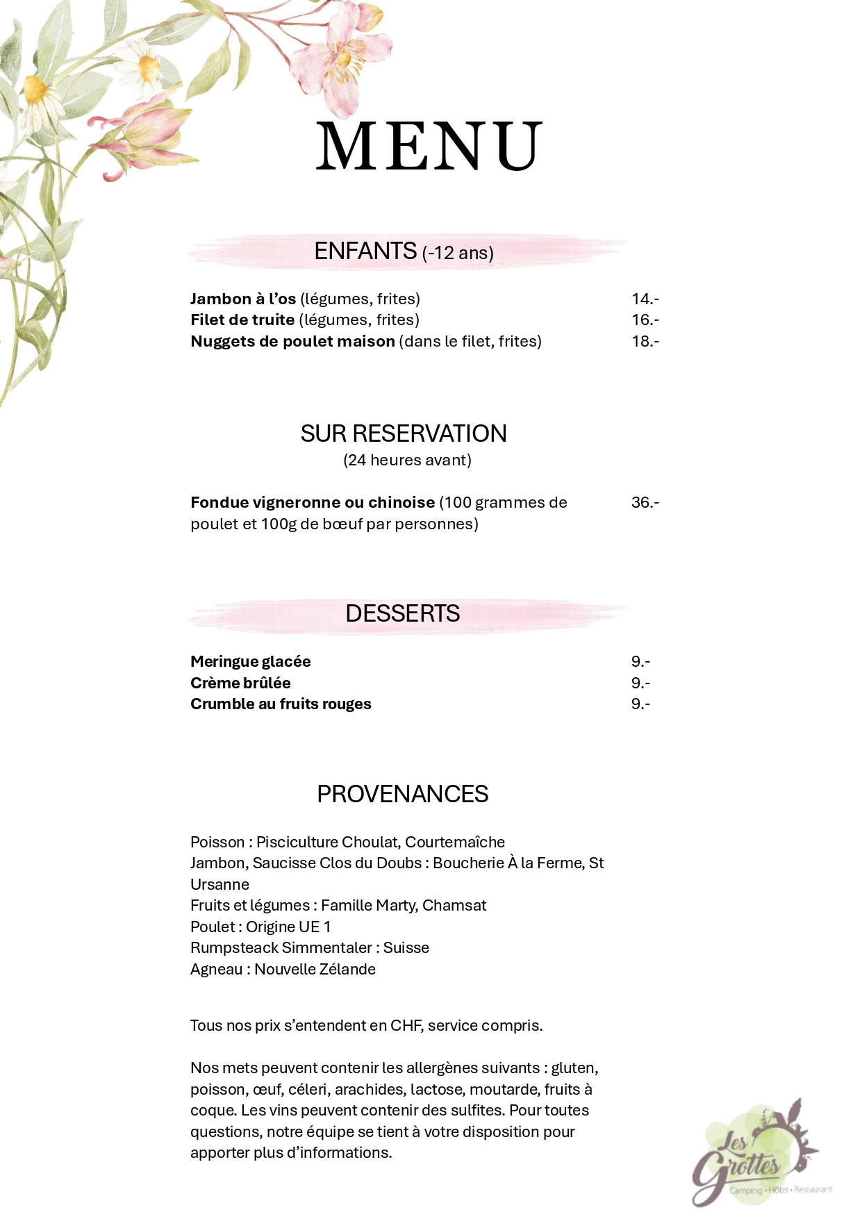 Carte printemps verso